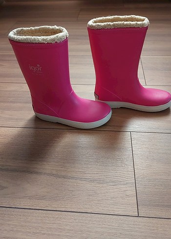 Pembe Kız Çocuk Kadife Astarlı Yağmur Çizmesi - Görsel 2