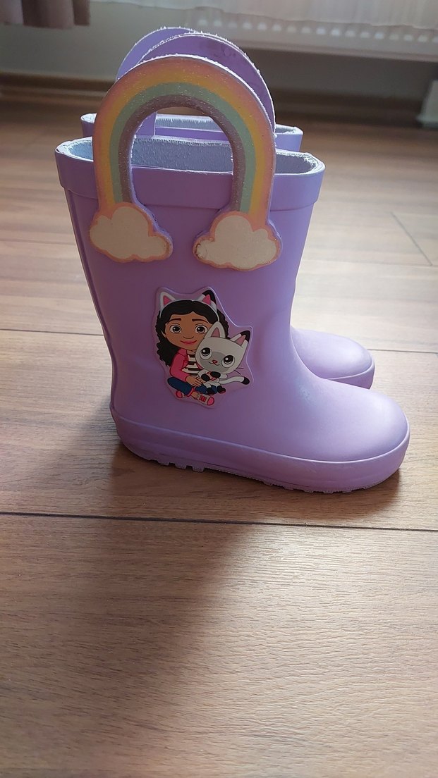 Kız Çocuk Mor Pastel Kauçuk Çizme - Görsel 3