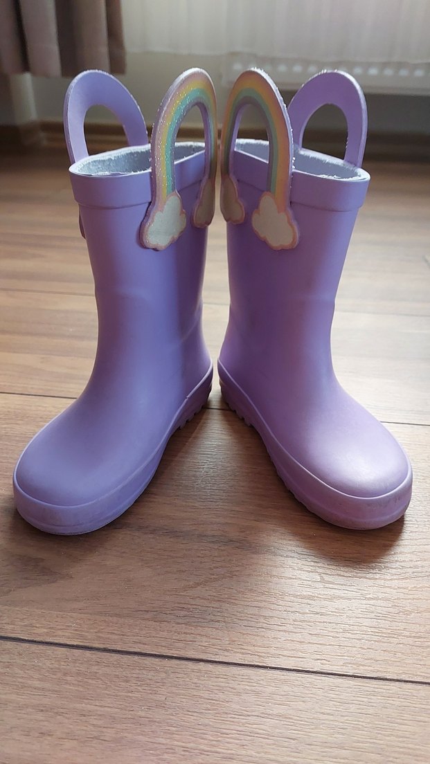 Kız Çocuk Mor Pastel Kauçuk Çizme - Görsel 2