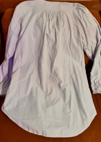 YARGICI uzun midi buz mavisi gömlek - Görsel 5