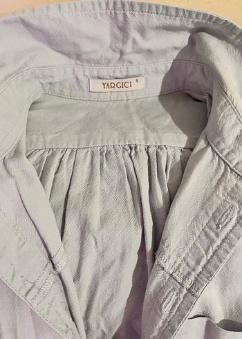 YARGICI uzun midi buz mavisi gömlek - Görsel 2