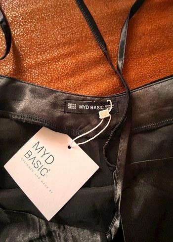 Siyah Saten Midi Bluz - Görsel 2