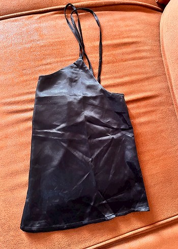 Siyah Saten Midi Bluz - Görsel 4