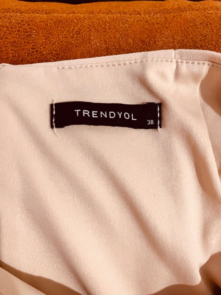 Bej Mini mavi detaylı Etek - Görsel 3