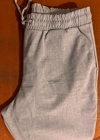 Gri Kadın KOTON  Rahat Kesim Pantolon - Görsel 2