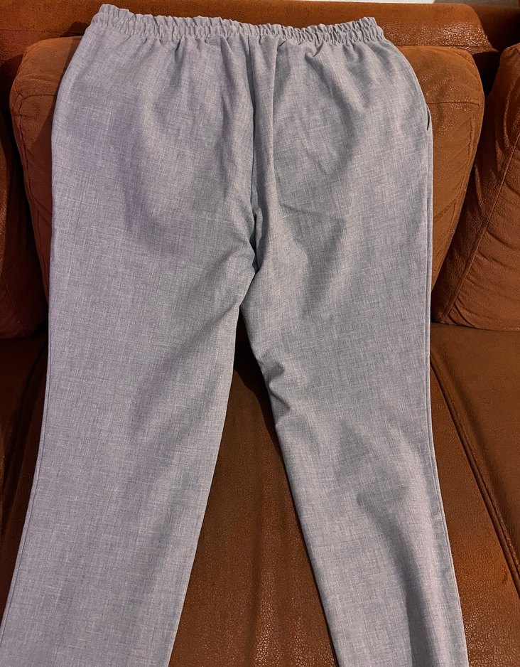 Gri Kadın KOTON  Rahat Kesim Pantolon - Görsel 3