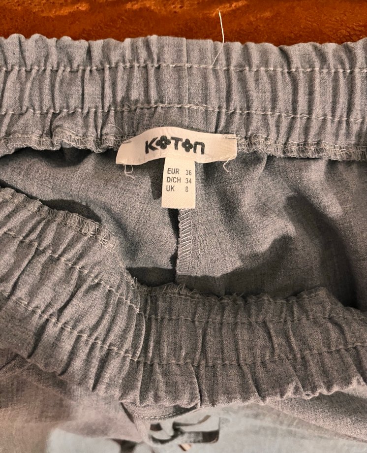 Gri Kadın KOTON  Rahat Kesim Pantolon - Görsel 4