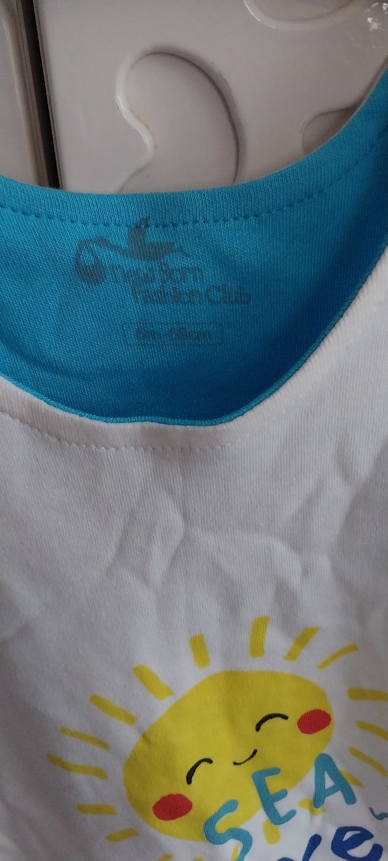 Mavi Baskılı Bebek Atlet Body - Görsel 2