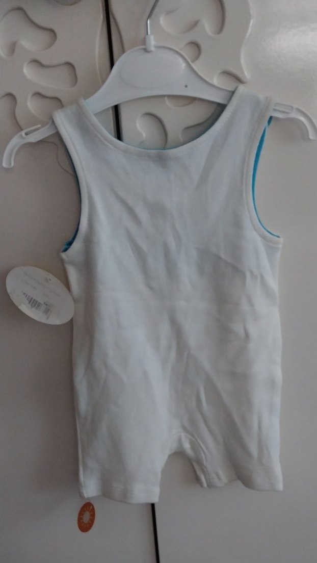 Mavi Baskılı Bebek Atlet Body - Görsel 4