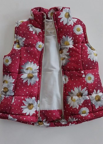 Çiçek Desenli Kız Yeleği. Yeniden hiçbir farkı yoktur - Görsel 2
