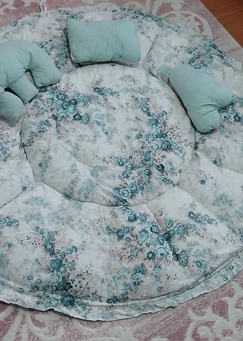 Turkuaz Bebek Uyku Minderi ve Yastıkları - Görsel 5