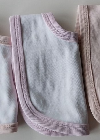 Nakışlı Bebek Önlüğü Seti, Pastel Tonlar - Görsel 2