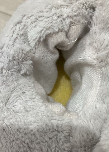 Gri  Çocuk Peluş Ev Terliği - Görsel 3