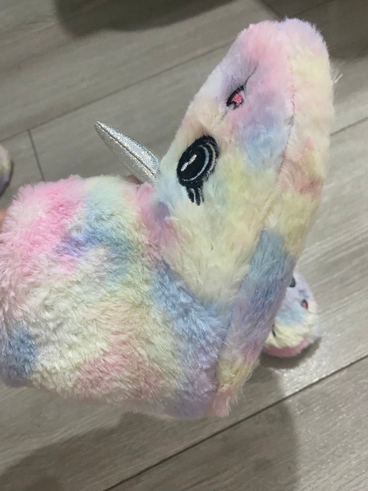 Kız Çocuk Peluş Unicorn Ev Terliği - Görsel 3