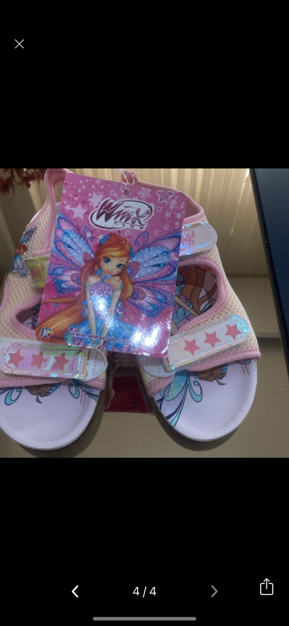 Kız Çocuk Pembe Cırt Cırtlı sandalet 33-34 numarası mevcut - Görsel 3