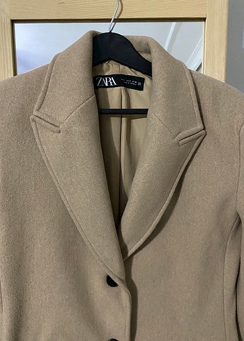 Camel Rengi Düğmeli Zara Kaban - Görsel 3