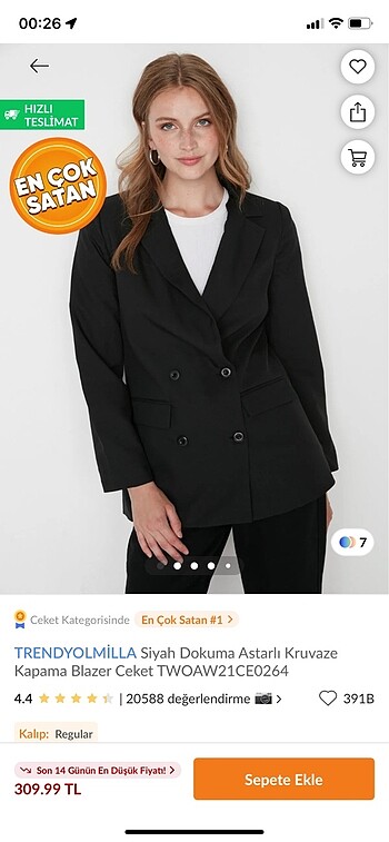 trendyolmilla siyah blazer ceket