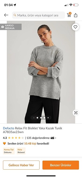 defacto gri kazak