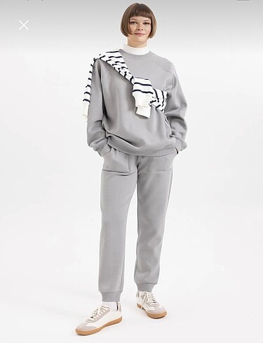 defacto oversize bisiklet yaka sweatshirt