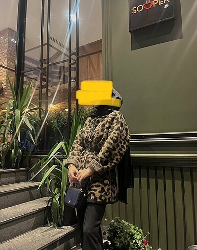 leopar desenli triko hırka