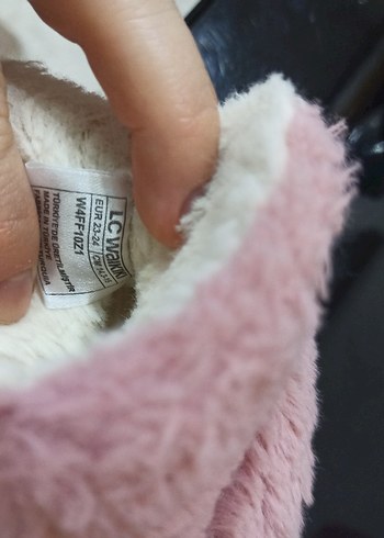 Kızlar için Pembe Sıcak Ev Terliği Panduf - Görsel 3