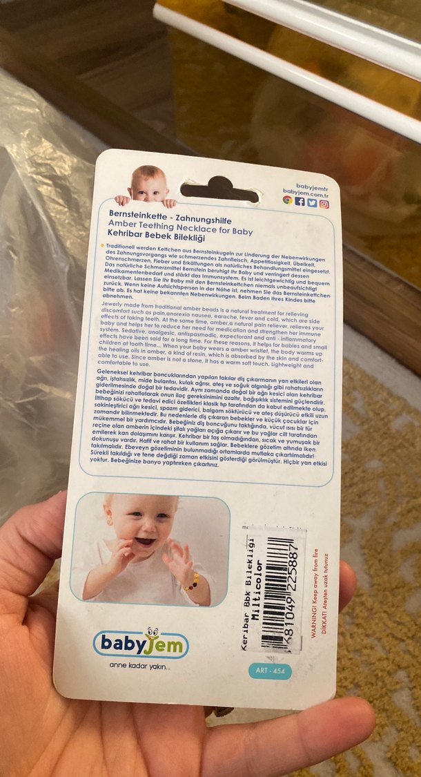 BabyJem Kehribar Bebek Diş Bilekliği - Görsel 2