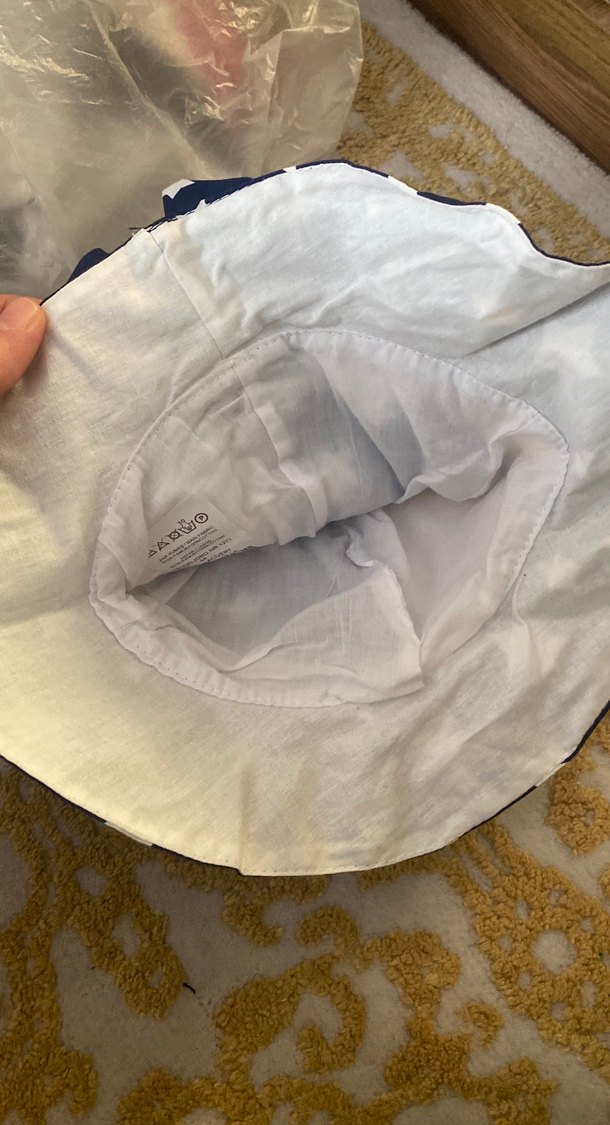 Yıldız Desenli Mavi Fiyonk Detaylı Çocuk Şapkası - Görsel 2