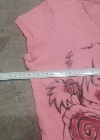 Kız Çocuk Pembe Kısa Kollu Tişört - Görsel 5