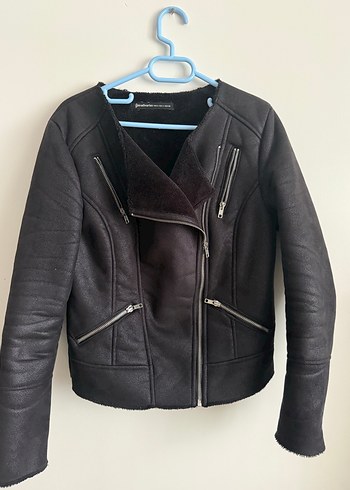 Siyah Deri Biker Ceket - Görsel 2