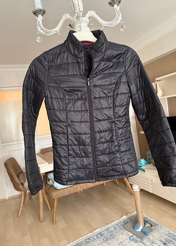 Fermuarlı Siyah Kadın Günlük Mont - Görsel 2