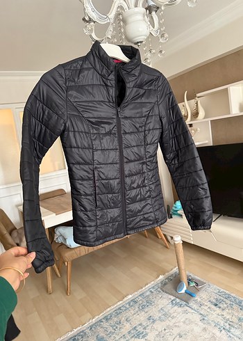 Fermuarlı Siyah Kadın Günlük Mont - Görsel 3