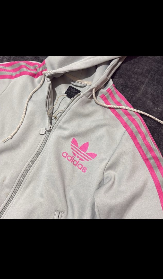 Adidas Kadın Pembe Gri Fermuarlı Sweatshirt - Görsel 2
