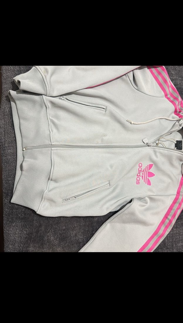 Adidas Kadın Pembe Gri Fermuarlı Sweatshirt - Görsel 3