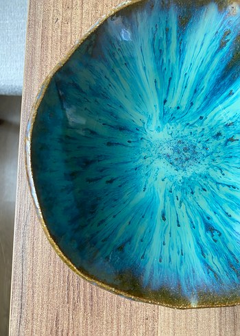 Stoneware Üçlü Dekoratif Tabak Seti - Görsel 3