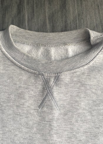 Gri Kadın Oversize Sweatshirt - Görsel 5