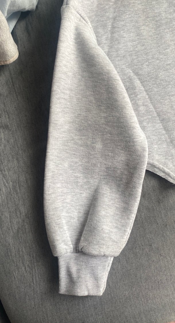 Gri Kadın Oversize Sweatshirt - Görsel 4