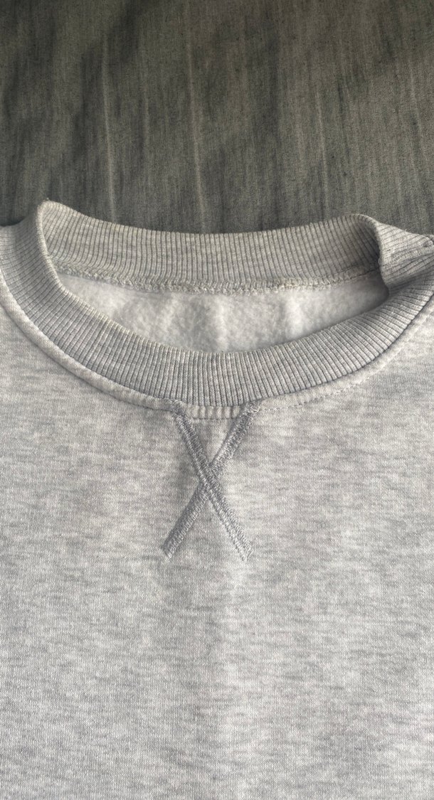 Gri Kadın Oversize Sweatshirt - Görsel 5