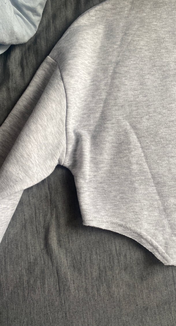 Gri Kadın Oversize Sweatshirt - Görsel 2