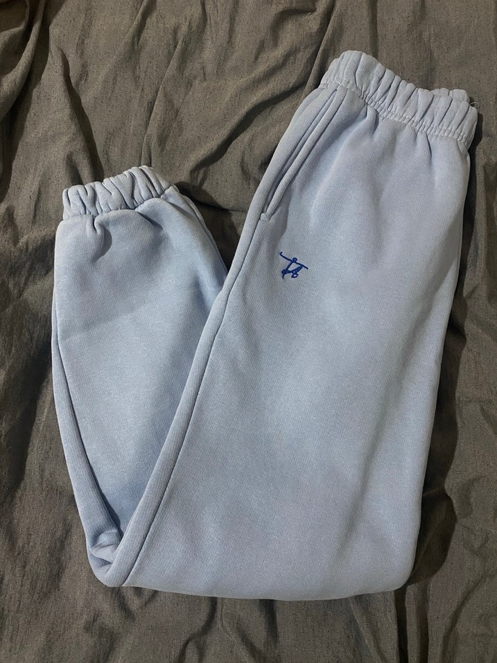 Kadın mavi Fermuarlı Kapüşonlu eşofman takım - Görsel 2