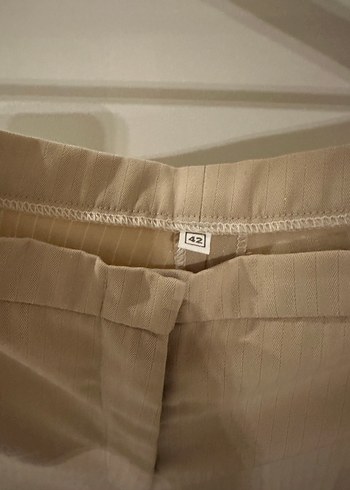 Bej Kadın Ofis Kumaş Pantolon - Görsel 2