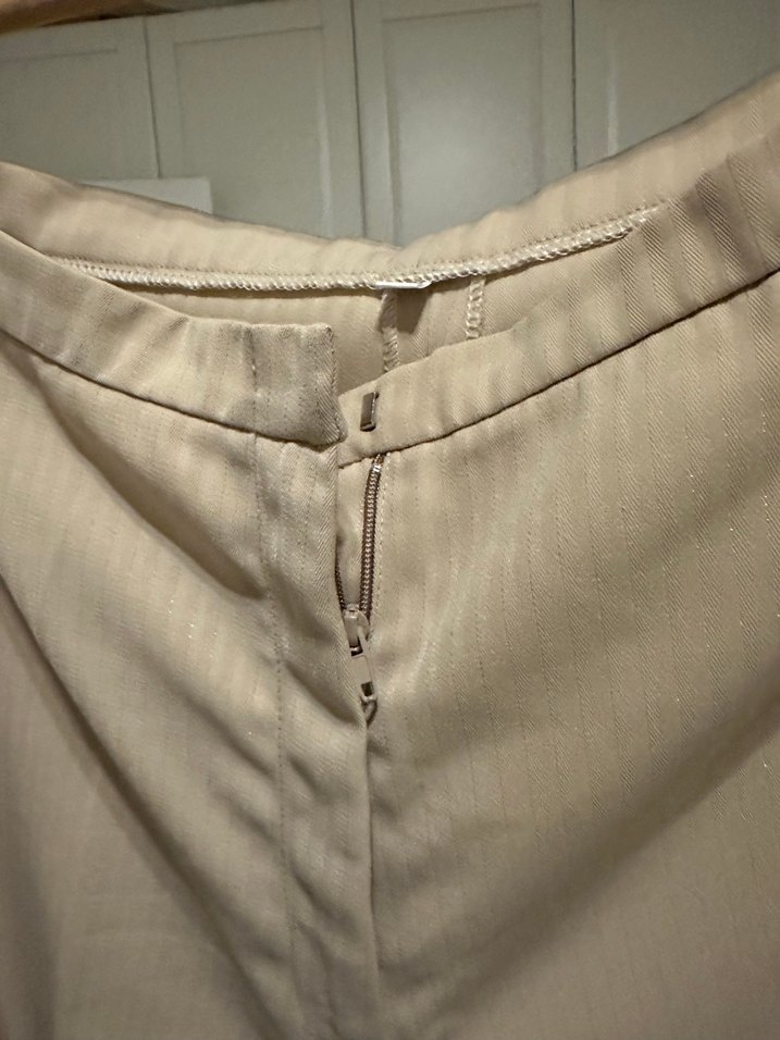 Bej Kadın Ofis Kumaş Pantolon - Görsel 3