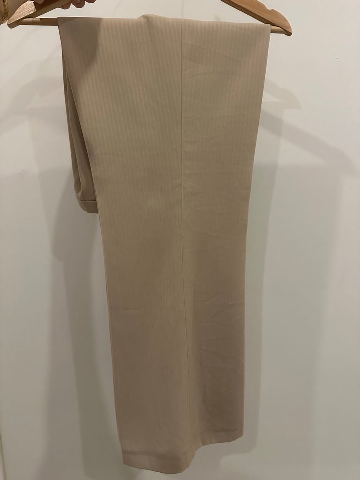 Bej Kadın Ofis Kumaş Pantolon - Görsel 4