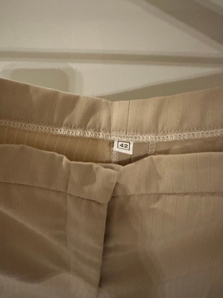 Bej Kadın Ofis Kumaş Pantolon - Görsel 2