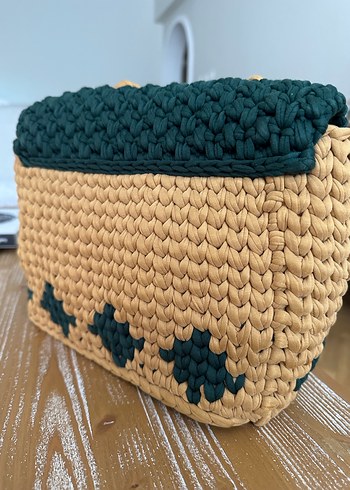 Bohem Tarz Örgü Kadın Çanta - Görsel 3