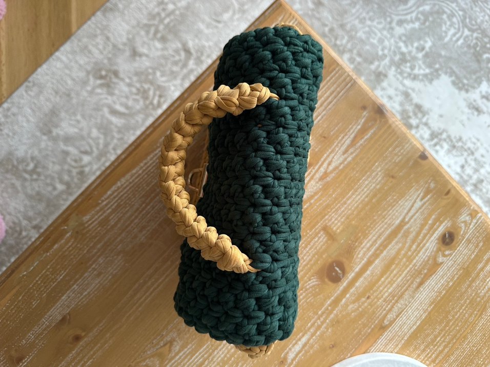 Bohem Tarz Örgü Kadın Çanta - Görsel 4