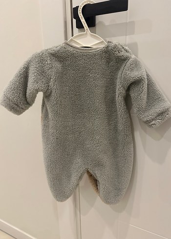 Kahverengi Peluş Ayıcıklı Bebek Tulum - Görsel 2