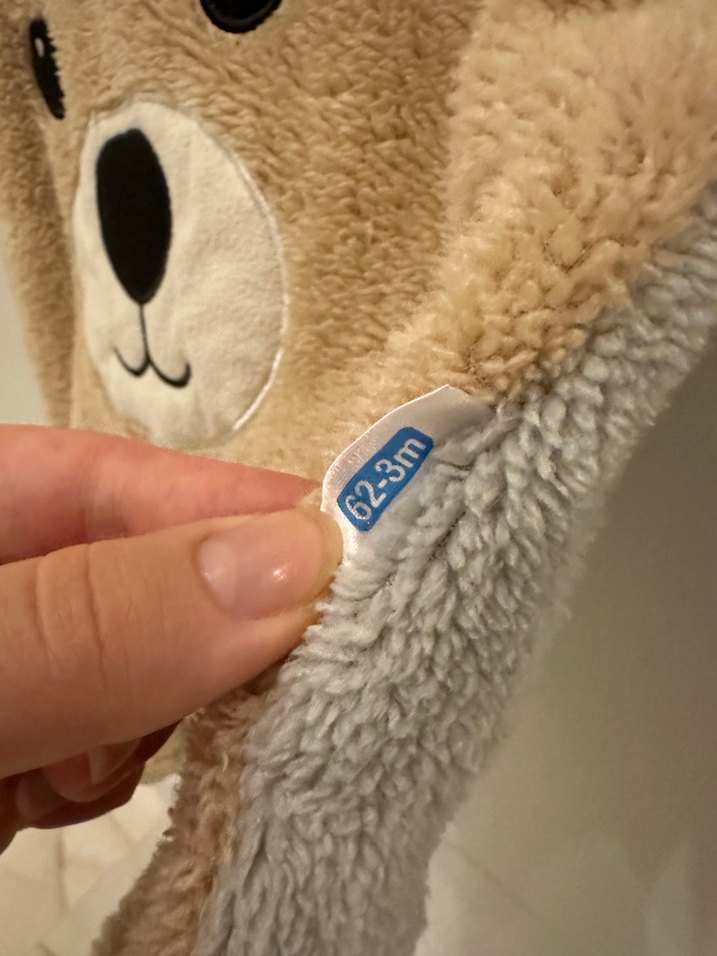 Kahverengi Peluş Ayıcıklı Bebek Tulum - Görsel 3