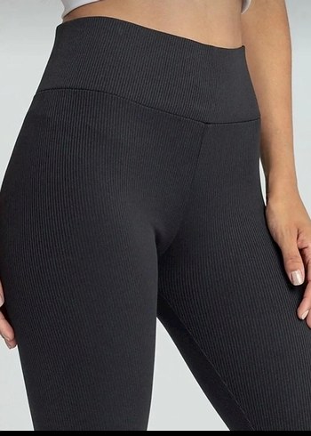 Siyah Esnek Kadın Tayt - Görsel 2