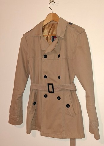 Bej erkek Midi Trençkot - Görsel 2