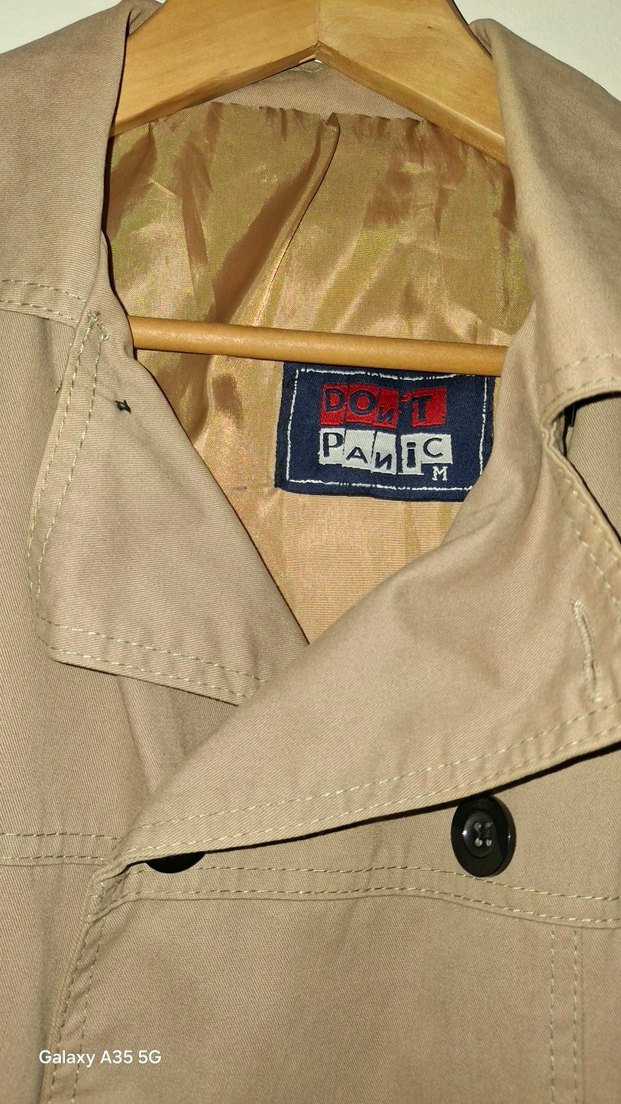 Bej erkek Midi Trençkot - Görsel 3